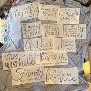 “Family” and “home” stencils for crafting